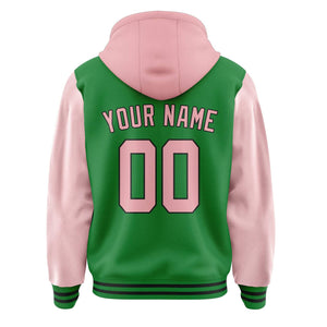 Custom Emerald Green Light Pink Jacket
