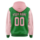 Custom Emerald Green Light Pink Jacket