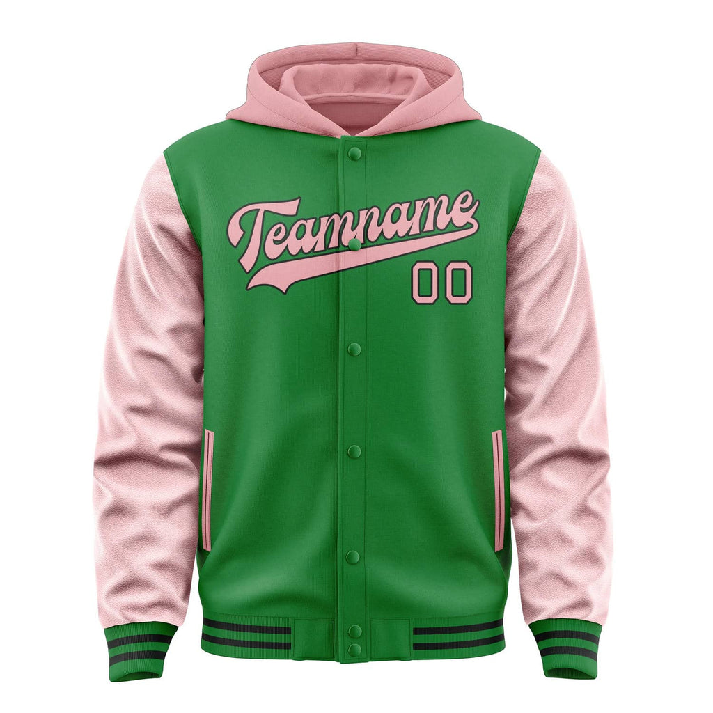 Custom Emerald Green Light Pink Jacket