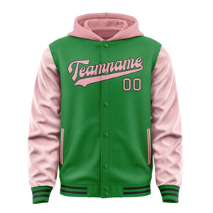 Custom Emerald Green Light Pink Jacket