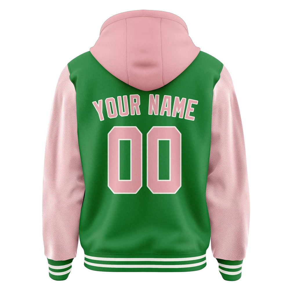 Custom Emerald Green Light Pink Jacket