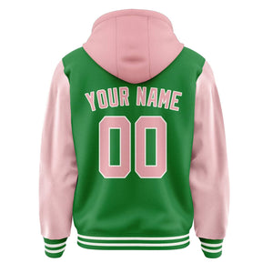 Custom Emerald Green Light Pink Jacket