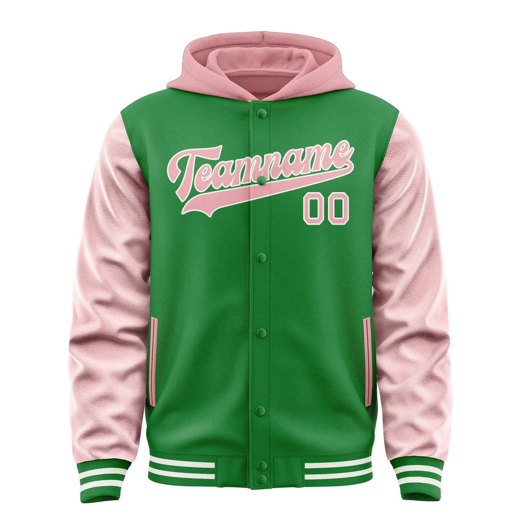 Custom Emerald Green Light Pink Jacket