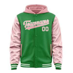 Custom Emerald Green Light Pink Jacket