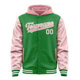 Custom Emerald Green Light Pink Jacket