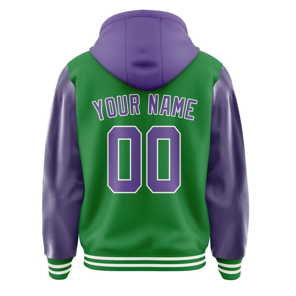 Custom Emerald Green Light Purple Jacket