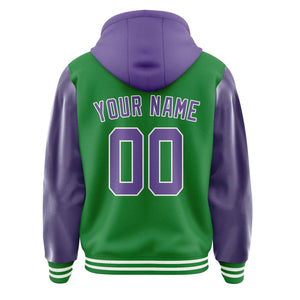 Custom Emerald Green Light Purple Jacket