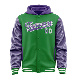 Custom Emerald Green Light Purple Jacket