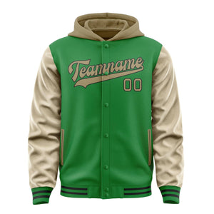 Custom Emerald Green Light Khaki Jacket