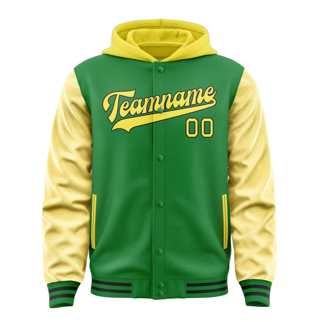 Custom Emerald Green Light Yellow Jacket
