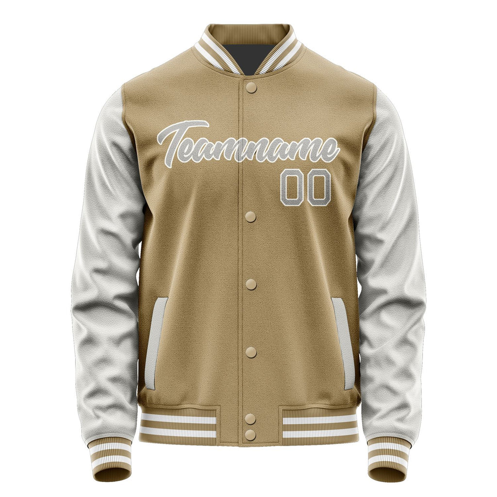 Custom Light Khaki Gray Jacket JA2525042518B21804