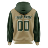 Custom Light Khaki Dark Green Jacket