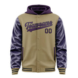 Custom Light Khaki Purple Jacket