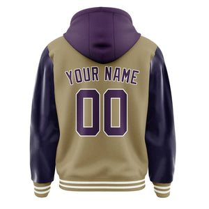 Custom Light Khaki Purple Jacket
