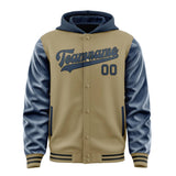 Custom Light Khaki Blue Jacket