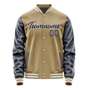Custom Light Khaki Navy Jacket JA2525112518B21811