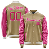 Custom Light Khaki Pink Jacket