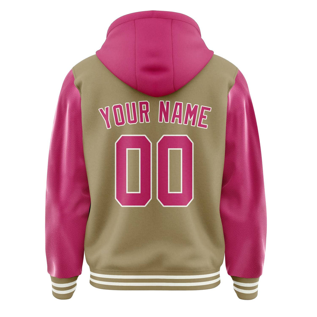 Custom Light Khaki Pink Jacket