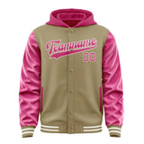 Custom Light Khaki Pink Jacket
