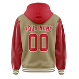 Custom Light Khaki Red Jacket