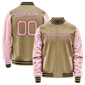 Custom Light Khaki Light Pink Jacket JA2525212517B21721