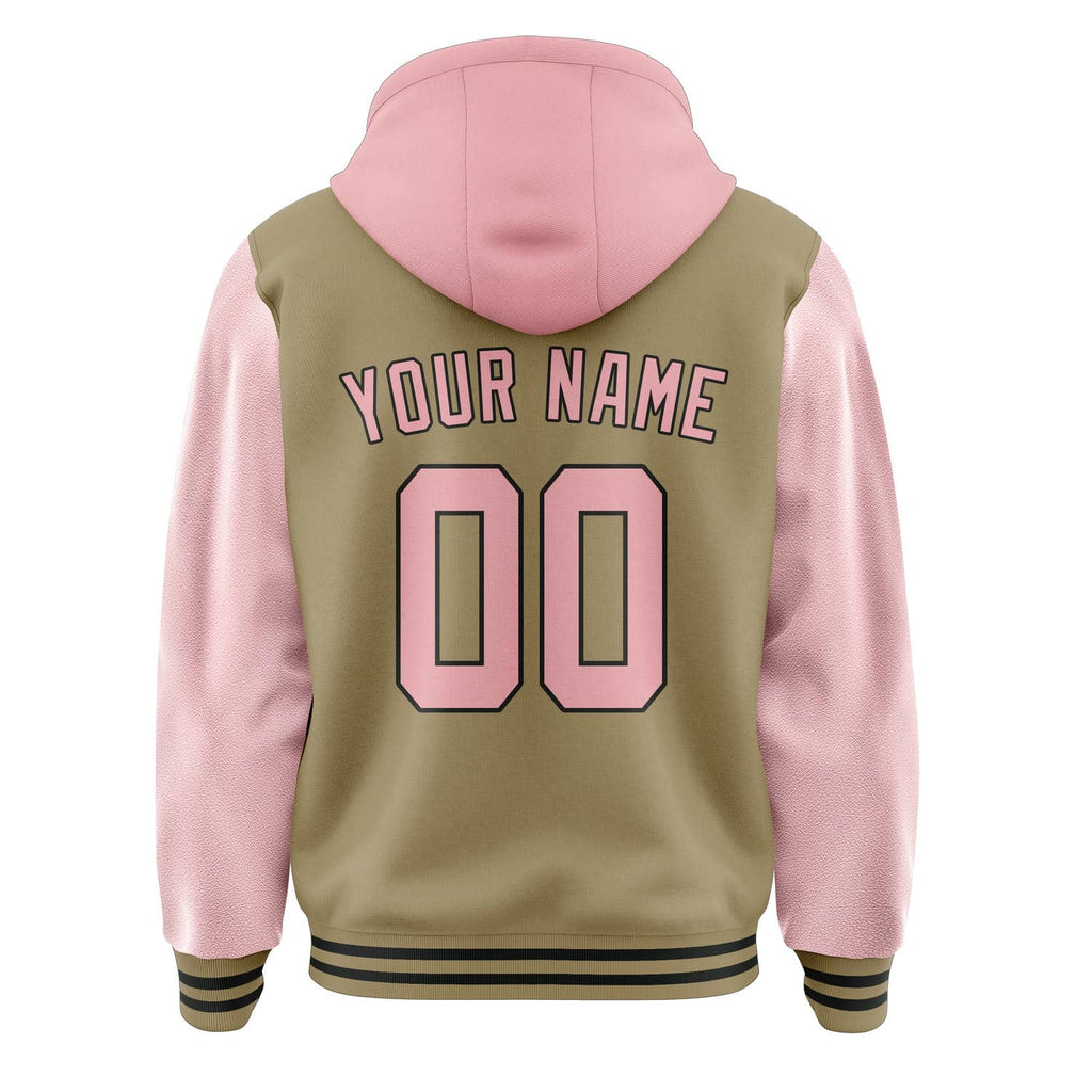 Custom Light Khaki Light Pink Jacket
