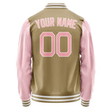 Custom Light Khaki Light Pink Jacket JA2525212518B21821