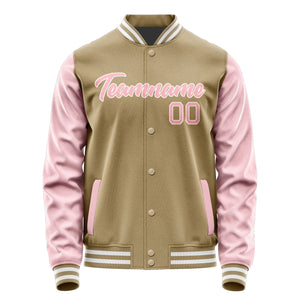 Custom Light Khaki Light Pink Jacket JA2525212518B21821