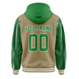 Custom Light Khaki Emerald Green Jacket