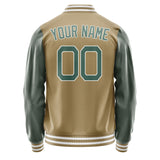 Custom Light Khaki Blue Green Jacket JA2525272517B21727