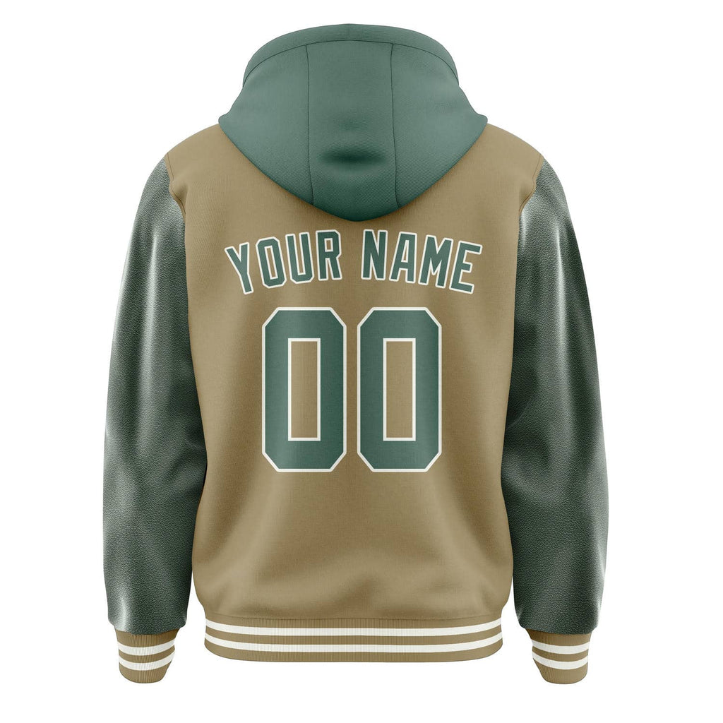 Custom Light Khaki Blue Green Jacket