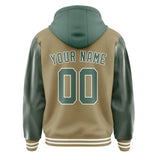 Custom Light Khaki Blue Green Jacket