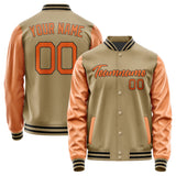 Custom Light Khaki Orange Jacket