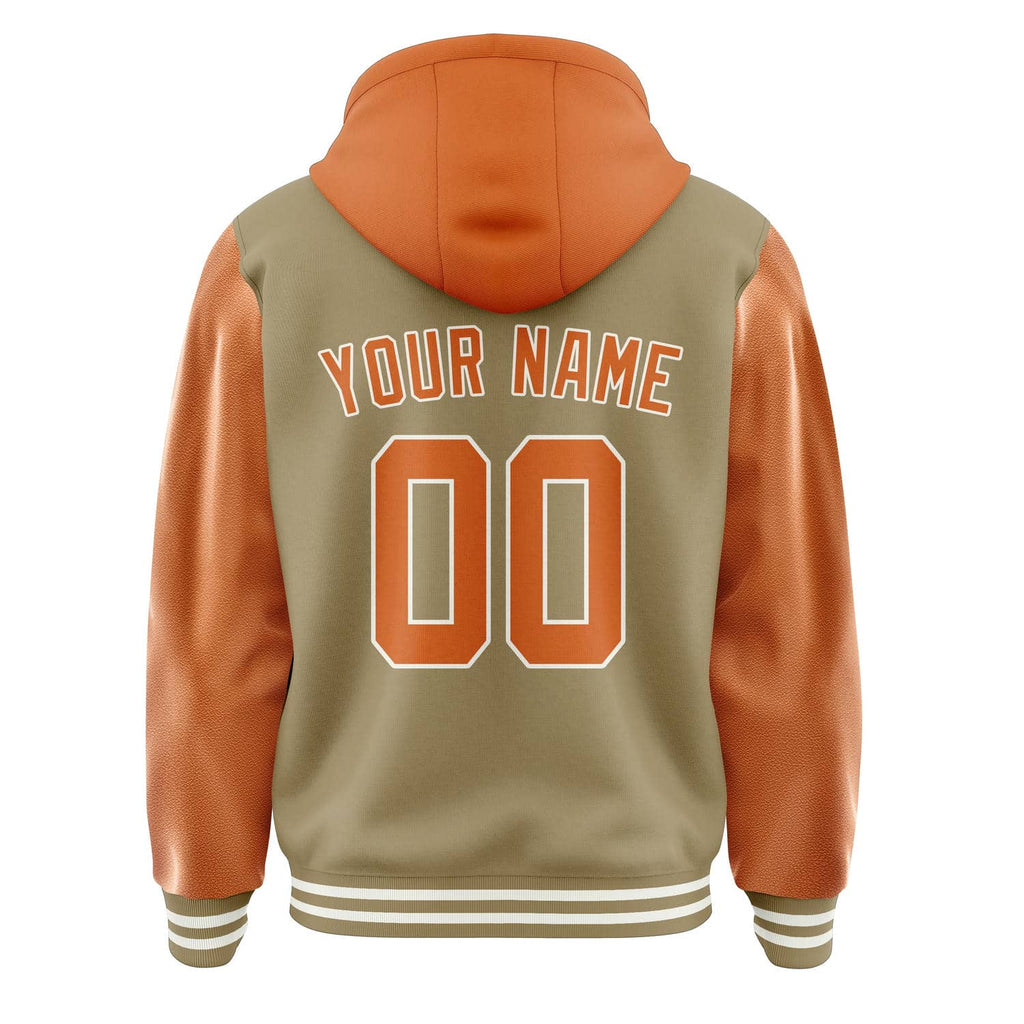 Custom Light Khaki Orange Jacket