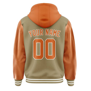 Custom Light Khaki Orange Jacket