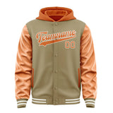 Custom Light Khaki Orange Jacket