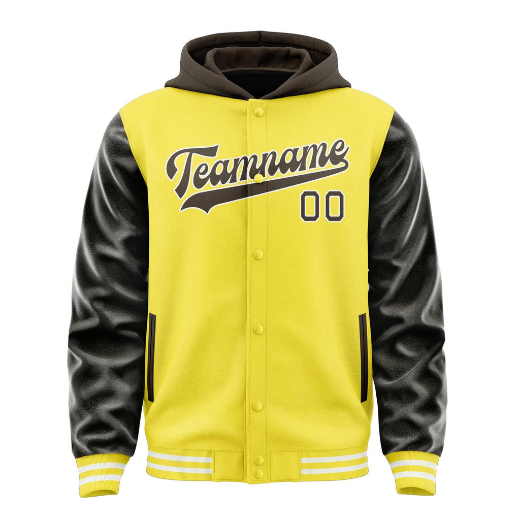 Custom Light Yellow Brown Jacket