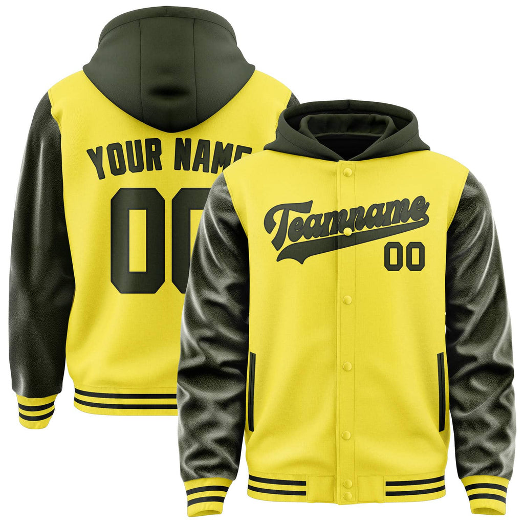 Custom Light Yellow Olive Jacket