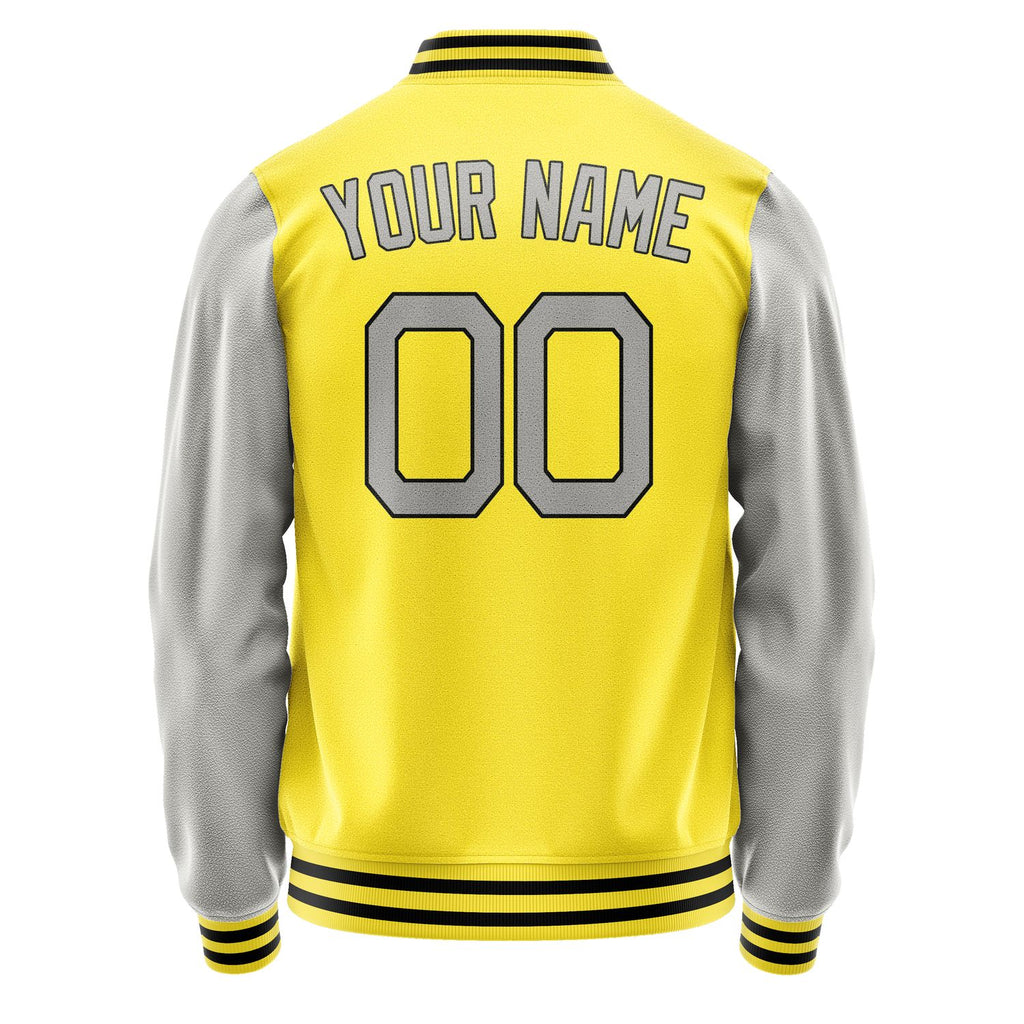 Custom Light Yellow Gray Jacket JA2626042617B21704