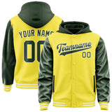 Custom Light Yellow Dark Green Jacket