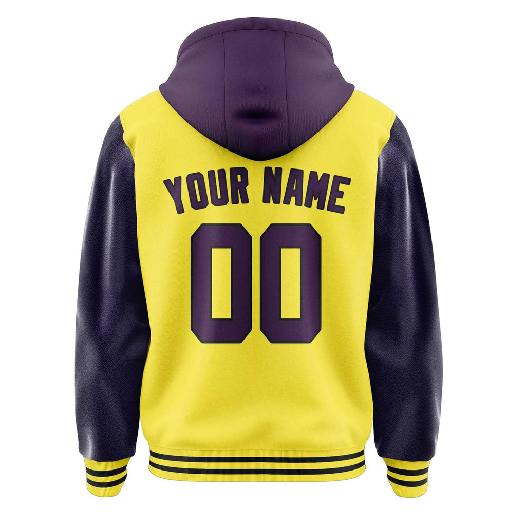 Custom Light Yellow Purple Jacket