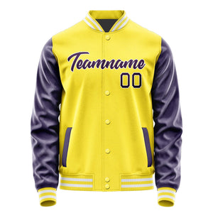 Custom Light Yellow Purple Jacket JA2626072618B21807