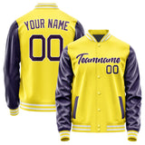 Custom Light Yellow Purple Jacket