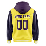 Custom Light Yellow Purple Jacket