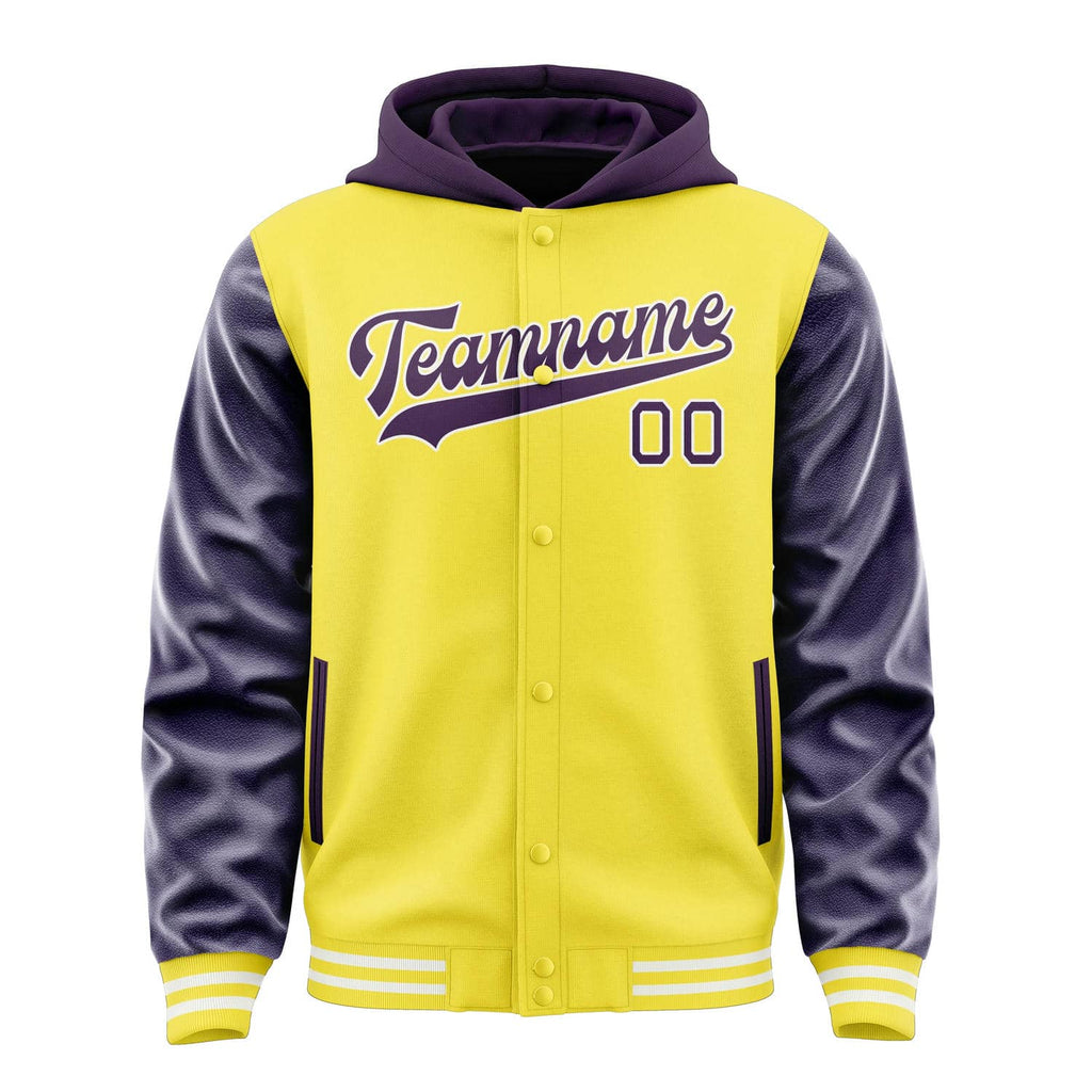 Custom Light Yellow Purple Jacket