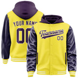 Custom Light Yellow Purple Jacket