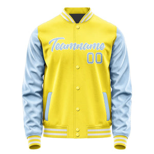 Custom Light Yellow Light Blue Jacket JA2626082618B21808