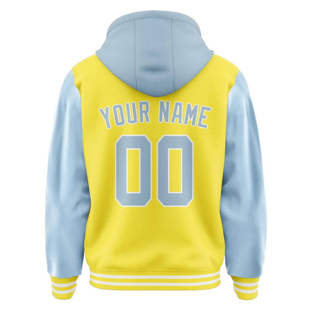 Custom Light Yellow Light Blue Jacket