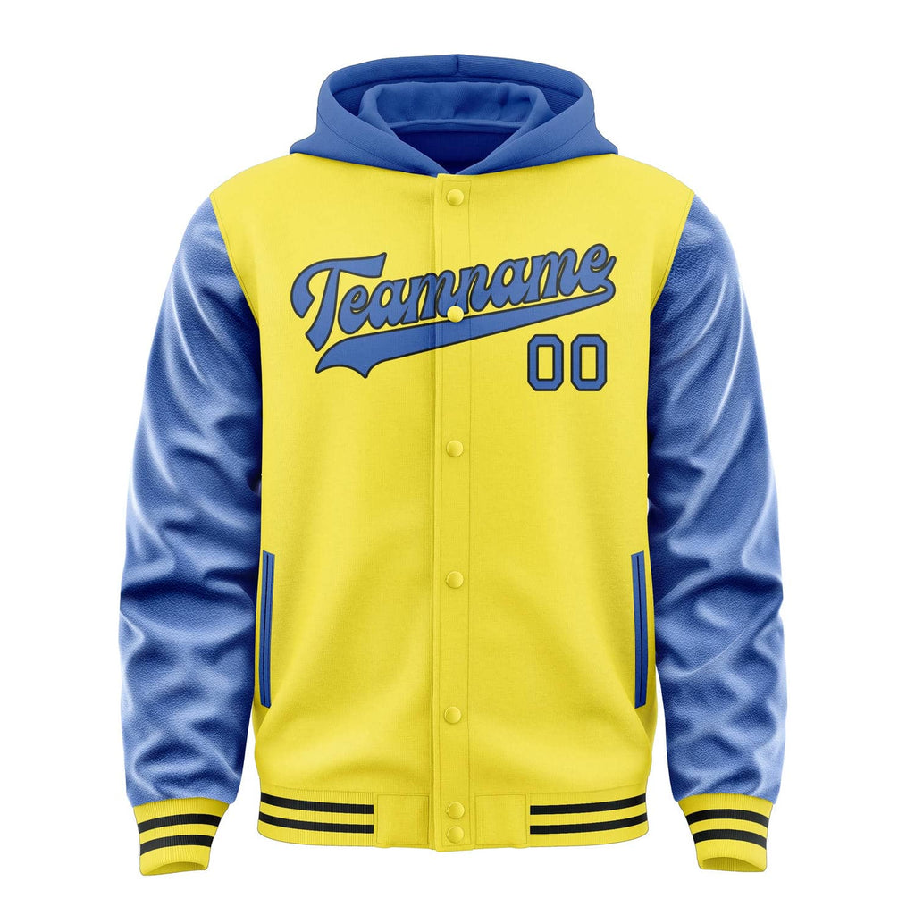 Custom Light Yellow Sky Blue Jacket