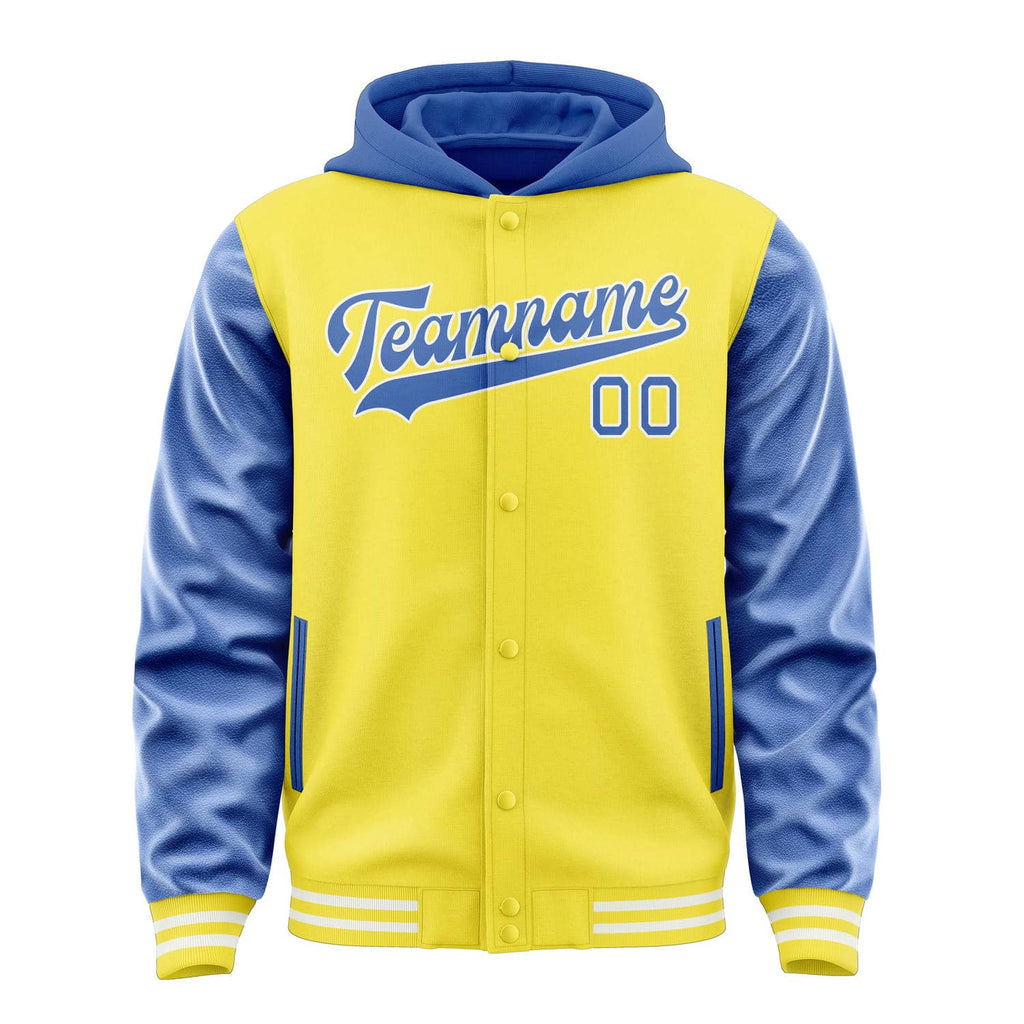 Custom Light Yellow Sky Blue Jacket